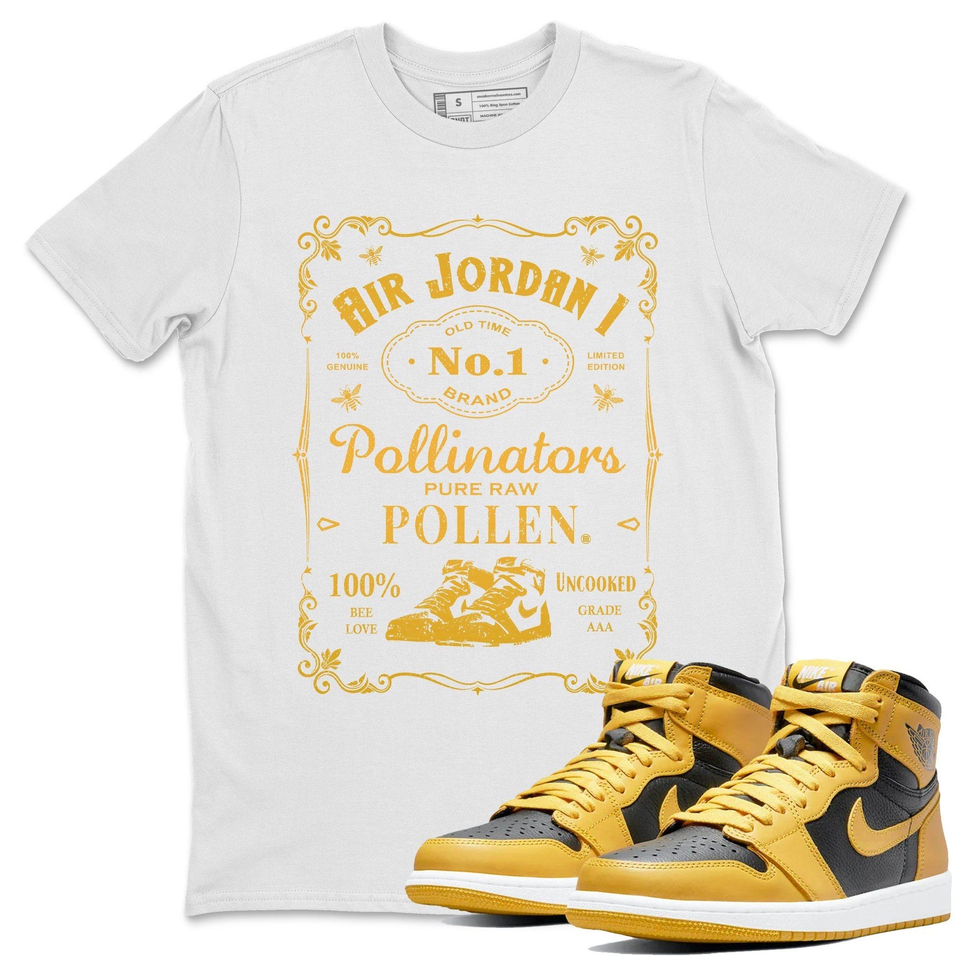 Jordan 1 Pollen Sneaker Match Tees Sneaker Label Sneaker Tees Jordan 1 Pollen Sneaker Release Tees Unisex Shirts