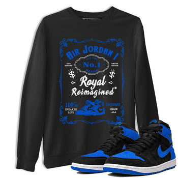 Jordan 1 High OG Royal Reimagined shirt to match jordans Sneaker Label sneaker tees Air Jordan 1 Royal Reimagined SNRT Sneaker Tees Unisex Black 1 T-Shirt