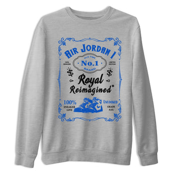 Jordan 1 High OG Royal Reimagined shirt to match jordans Sneaker Label sneaker tees Air Jordan 1 Royal Reimagined SNRT Sneaker Tees Unisex Heather Grey 2 T-Shirt