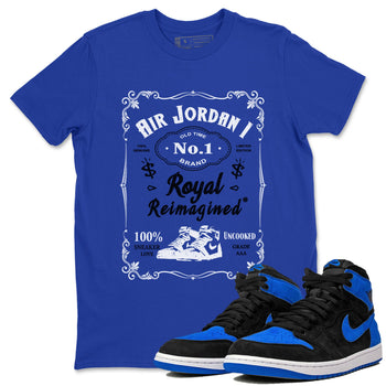 Jordan 1 High OG Royal Reimagined shirt to match jordans Sneaker Label sneaker tees Air Jordan 1 Royal Reimagined SNRT Sneaker Tees Unisex Royal Blue 1 T-Shirt