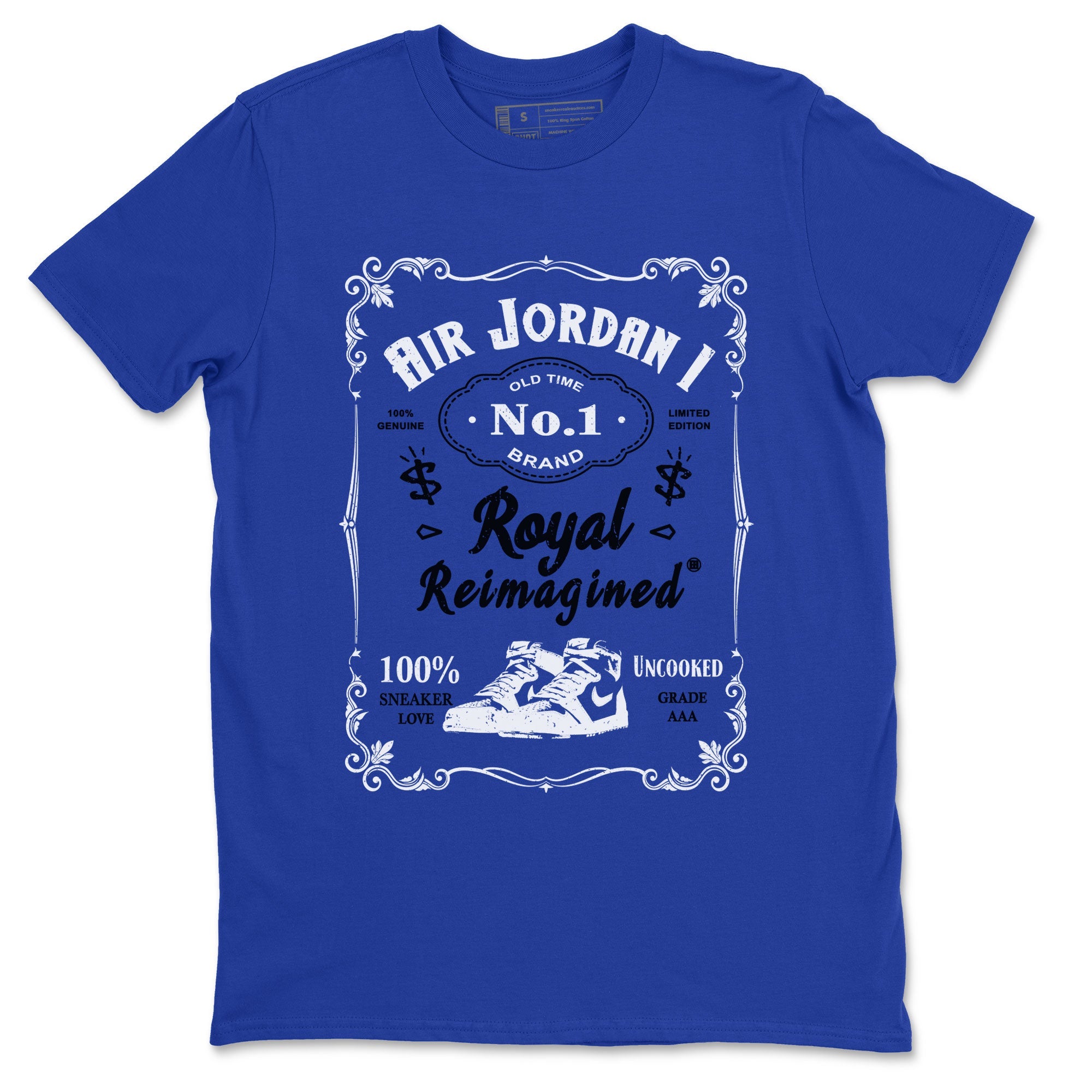 Sneaker Label SNRT Sneaker Tee Air Jordan 1 Royal Reimagined SNRT Sneaker T shirts