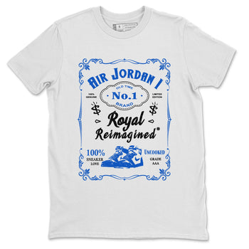 Jordan 1 High OG Royal Reimagined shirt to match jordans Sneaker Label sneaker tees Air Jordan 1 Royal Reimagined SNRT Sneaker Tees Unisex White 2 T-Shirt