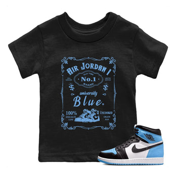 Air Jordan 1 Retro High OG UNC Toe Shirt to match Jordans Sneaker Label Sneaker Tees Air Jordan 1 High OG UNC Toe SNRT Sneaker Release Tees Kids and Baby Tees Black 1