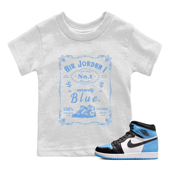 Air Jordan 1 Retro High OG UNC Toe Shirt to match Jordans Sneaker Label Sneaker Tees Air Jordan 1 High OG UNC Toe SNRT Sneaker Release Tees Kids and Baby Tees White 1