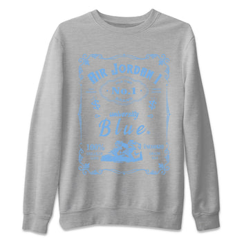Air Jordan 1 Retro High OG UNC Toe Shirt to match Jordans Sneaker Label Sneaker Tees Air Jordan 1 High OG UNC Toe SNRT Sneaker Release Tees Crew Neck T-Shirts Heather Grey 2