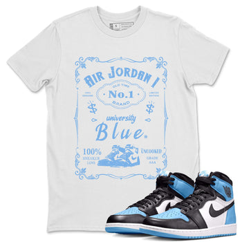 Air Jordan 1 Retro High OG UNC Toe Shirt to match Jordans Sneaker Label Sneaker Tees Air Jordan 1 High OG UNC Toe SNRT Sneaker Release Tees Crew Neck T-Shirts White 1