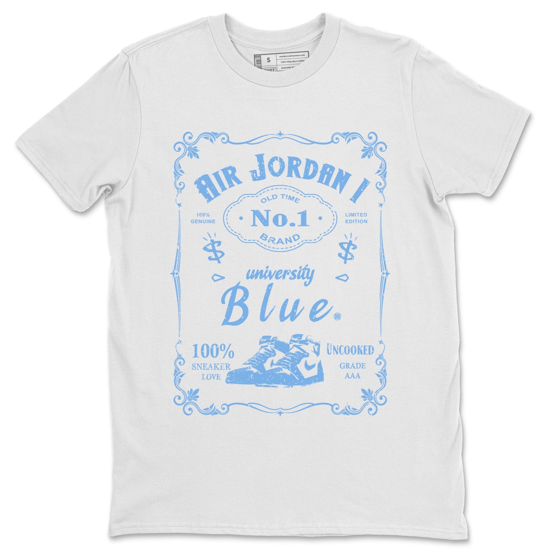 Air Jordan 1 Retro High OG UNC Toe Shirt to match Jordans Sneaker Label Sneaker Tees Air Jordan 1 High OG UNC Toe SNRT Sneaker Release Tees Crew Neck T-Shirts White 2
