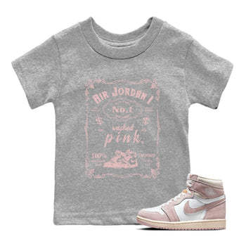 Air Jordan 1 Washed Pink Sneaker Label Baby and Kids Sneaker Tees Air Jordan 1 High OG WMNS Washed Pink Kids Sneaker Tees Size Chart