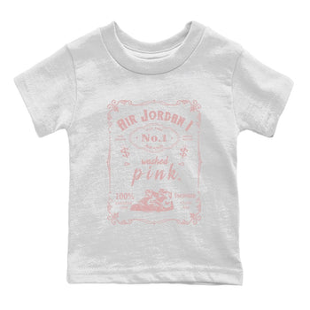Air Jordan 1 Washed Pink Sneaker Match Tees Sneaker Label Sneaker Tees Air Jordan 1 High OG WMNS Washed Pink Sneaker Release Tees Kids Shirts White 2