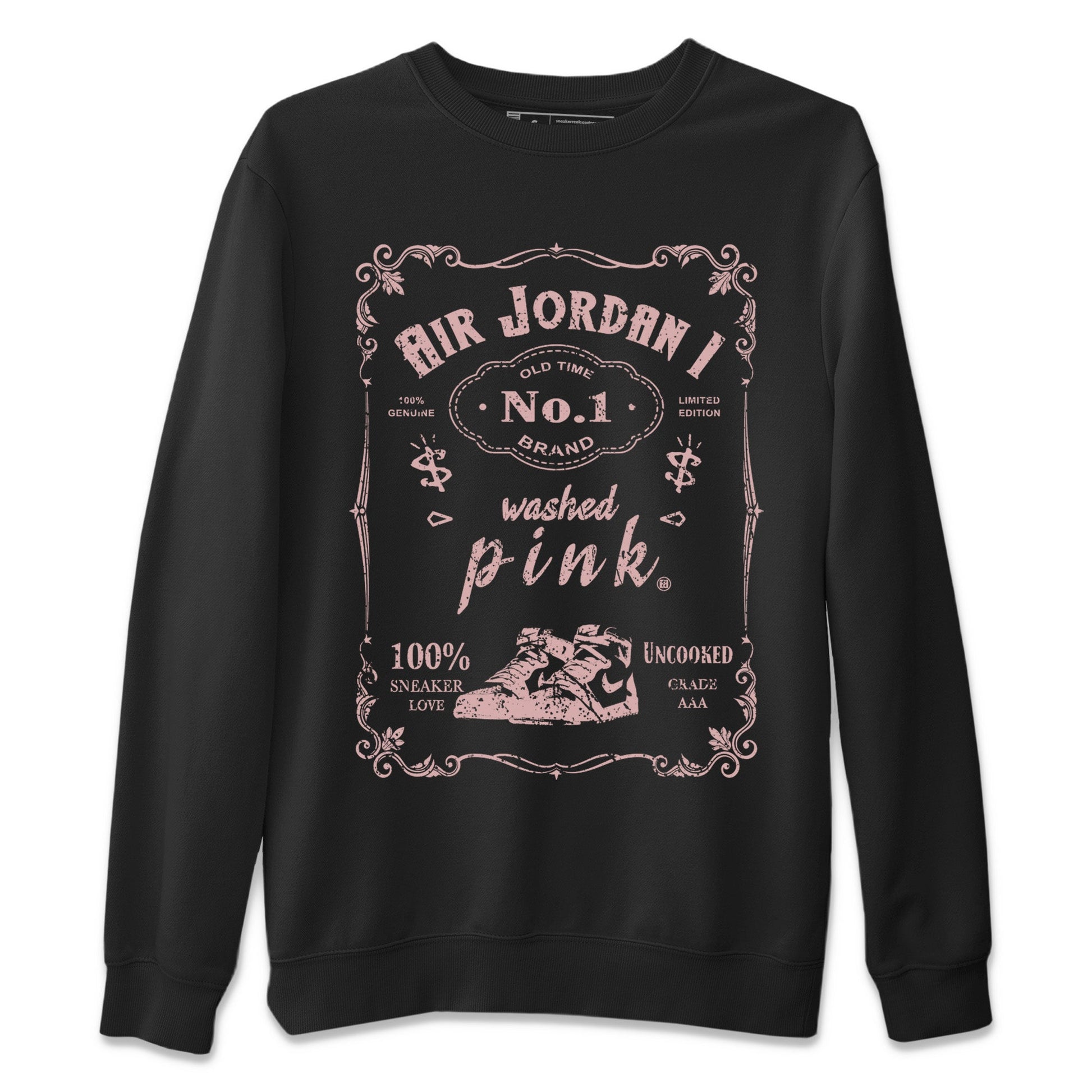 Air Jordan 1 Washed Pink Sneaker Match Tees Sneaker Label Sneaker Tees Air Jordan 1 High OG WMNS Washed Pink Sneaker Release Tees Unisex Shirts Black 2