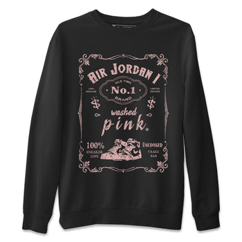 Air Jordan 1 Washed Pink Sneaker Match Tees Sneaker Label Sneaker Tees Air Jordan 1 High OG WMNS Washed Pink Sneaker Release Tees Unisex Shirts Black 2