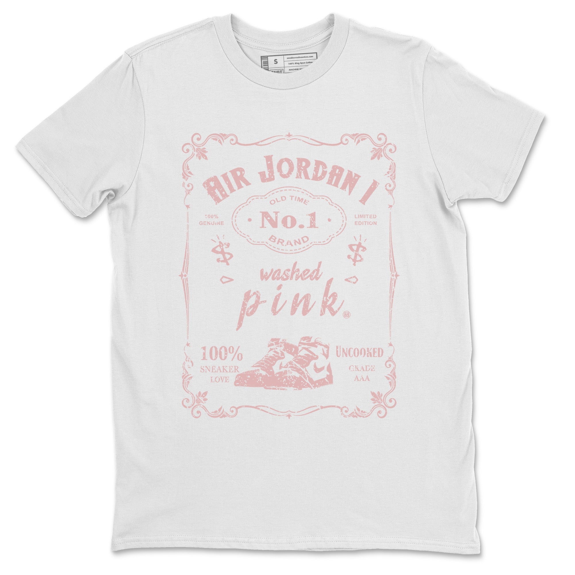Air Jordan 1 Washed Pink Sneaker Match Tees Sneaker Label Sneaker Tees Air Jordan 1 High OG WMNS Washed Pink Sneaker Release Tees Unisex Shirts White 2