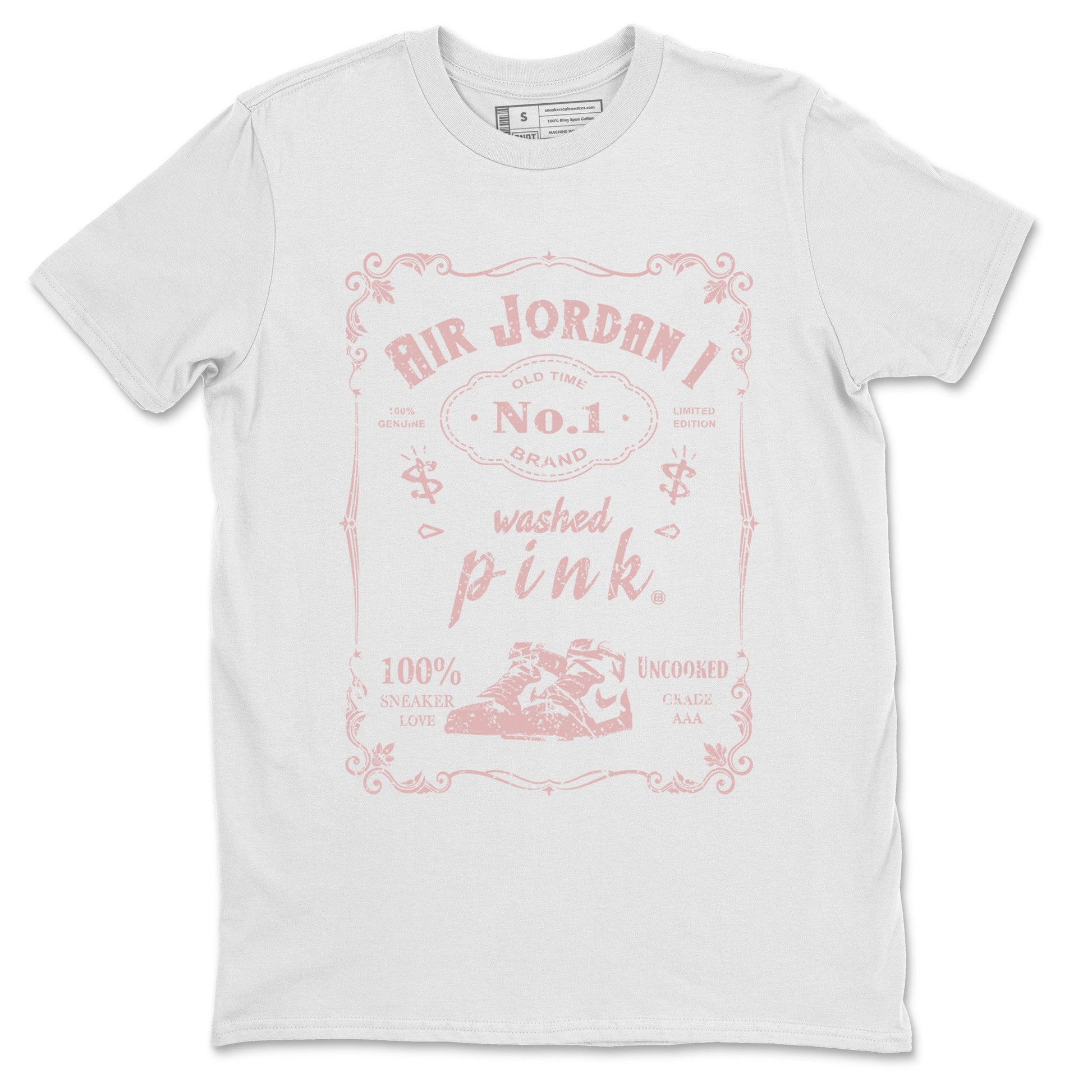 Air Jordan 1 Washed Pink Sneaker Match Tees Sneaker Label Sneaker Tees Air Jordan 1 High OG WMNS Washed Pink Sneaker Release Tees Unisex Shirts White 2