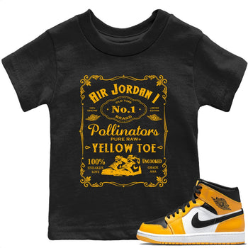 Jordan 1 Yellow Toe Sneaker Match Tees Sneaker Label Sneaker Tees Jordan 1 Yellow Toe Sneaker Release Tees Kids Shirts