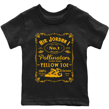 Jordan 1 Yellow Toe Sneaker Match Tees Sneaker Label Sneaker Tees Jordan 1 Yellow Toe Sneaker Release Tees Kids Shirts