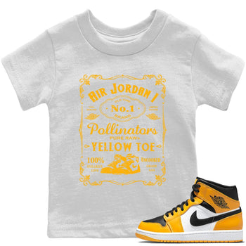 Jordan 1 Yellow Toe Sneaker Match Tees Sneaker Label Sneaker Tees Jordan 1 Yellow Toe Sneaker Release Tees Kids Shirts