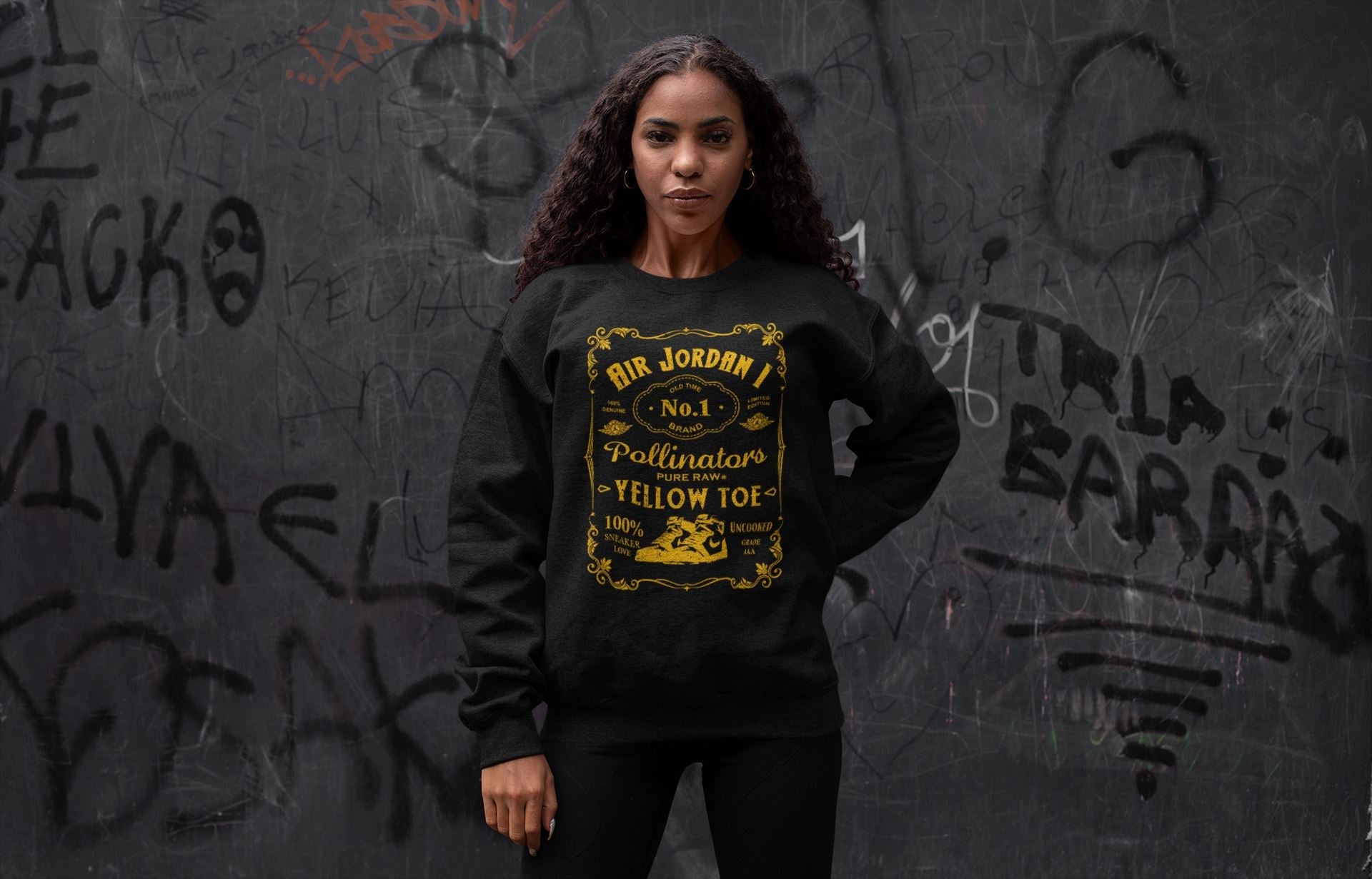 Jordan 1 Yellow Toe Sneaker Match Tees Sneaker Label Sneaker Tees Jordan 1 Yellow Toe Sneaker Release Tees Unisex Shirts
