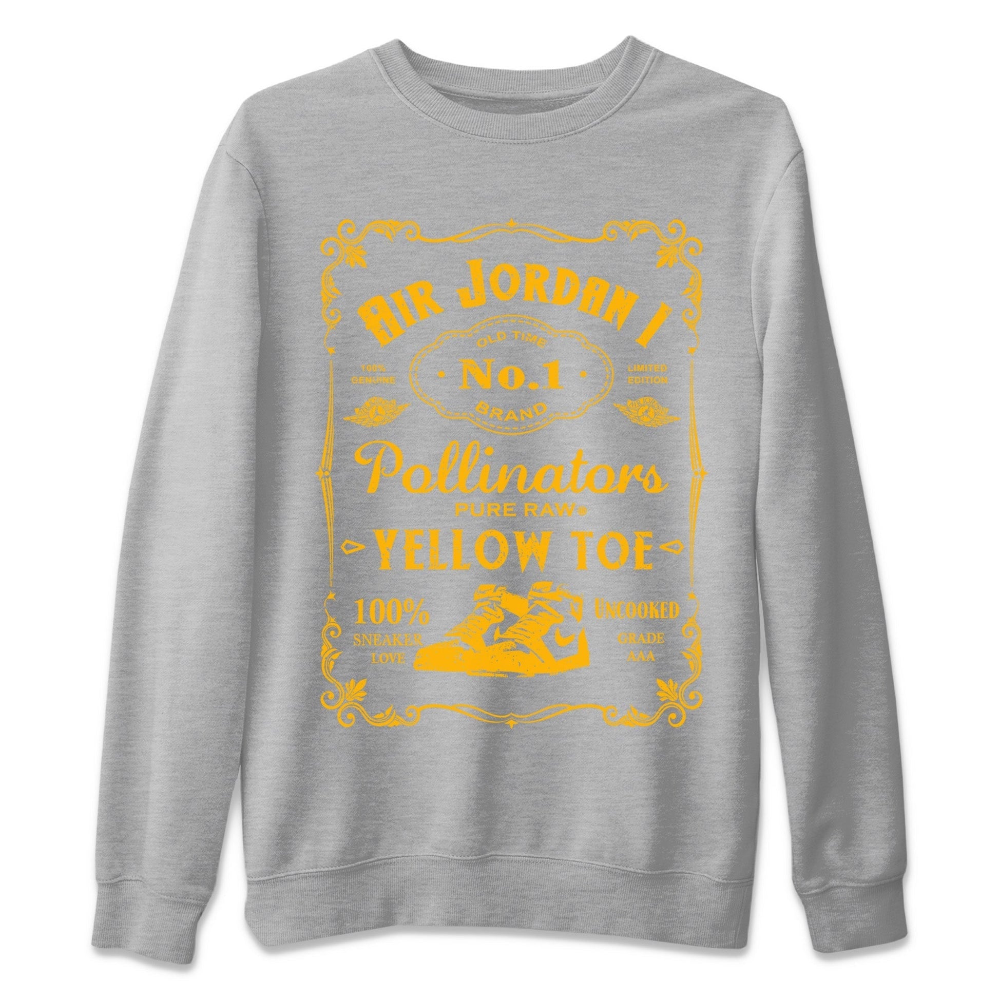 Jordan 1 Yellow Toe Sneaker Match Tees Sneaker Label Sneaker Tees Jordan 1 Yellow Toe Sneaker Release Tees Unisex Shirts