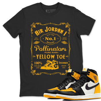 Jordan 1 Yellow Toe Sneaker Match Tees Sneaker Label Sneaker Tees Jordan 1 Yellow Toe Sneaker Release Tees Unisex Shirts