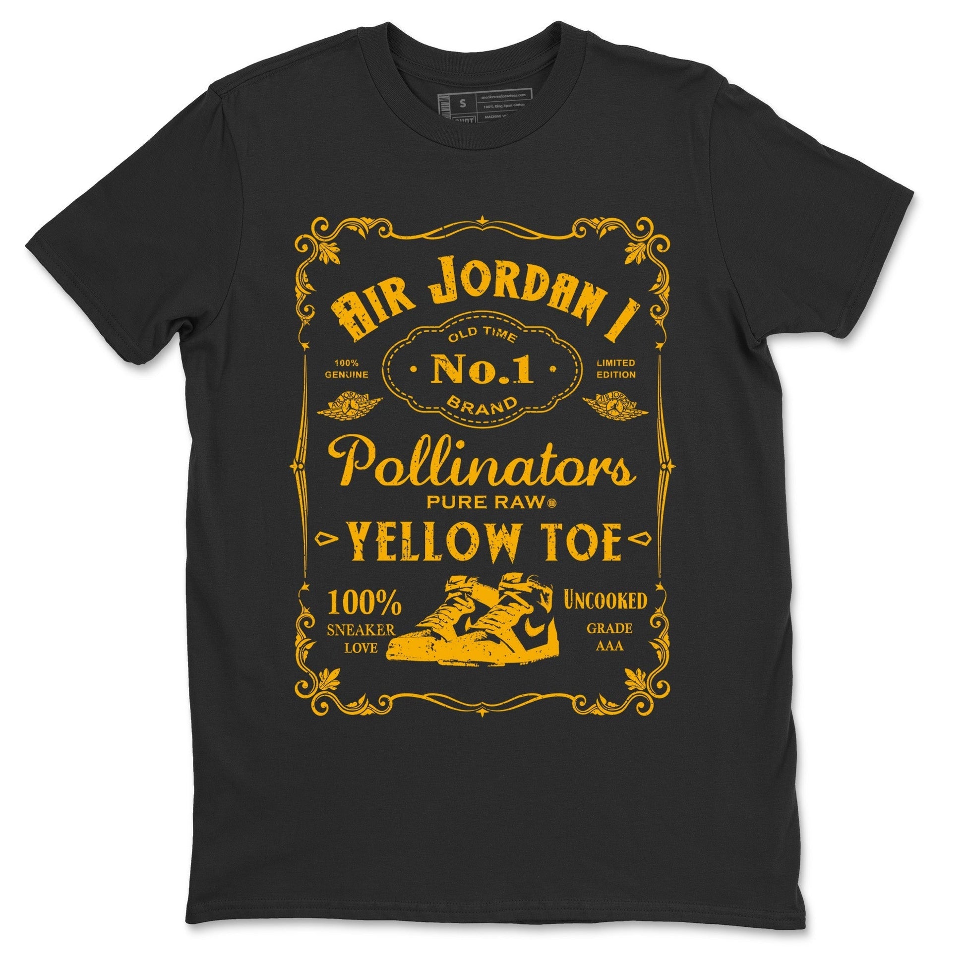 Jordan 1 Yellow Toe Sneaker Match Tees Sneaker Label Sneaker Tees Jordan 1 Yellow Toe Sneaker Release Tees Unisex Shirts