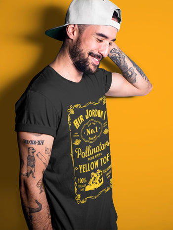 Jordan 1 Yellow Toe Sneaker Match Tees Sneaker Label Sneaker Tees Jordan 1 Yellow Toe Sneaker Release Tees Unisex Shirts