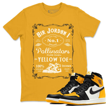 Jordan 1 Yellow Toe Sneaker Match Tees Sneaker Label Sneaker Tees Jordan 1 Yellow Toe Sneaker Release Tees Unisex Shirts