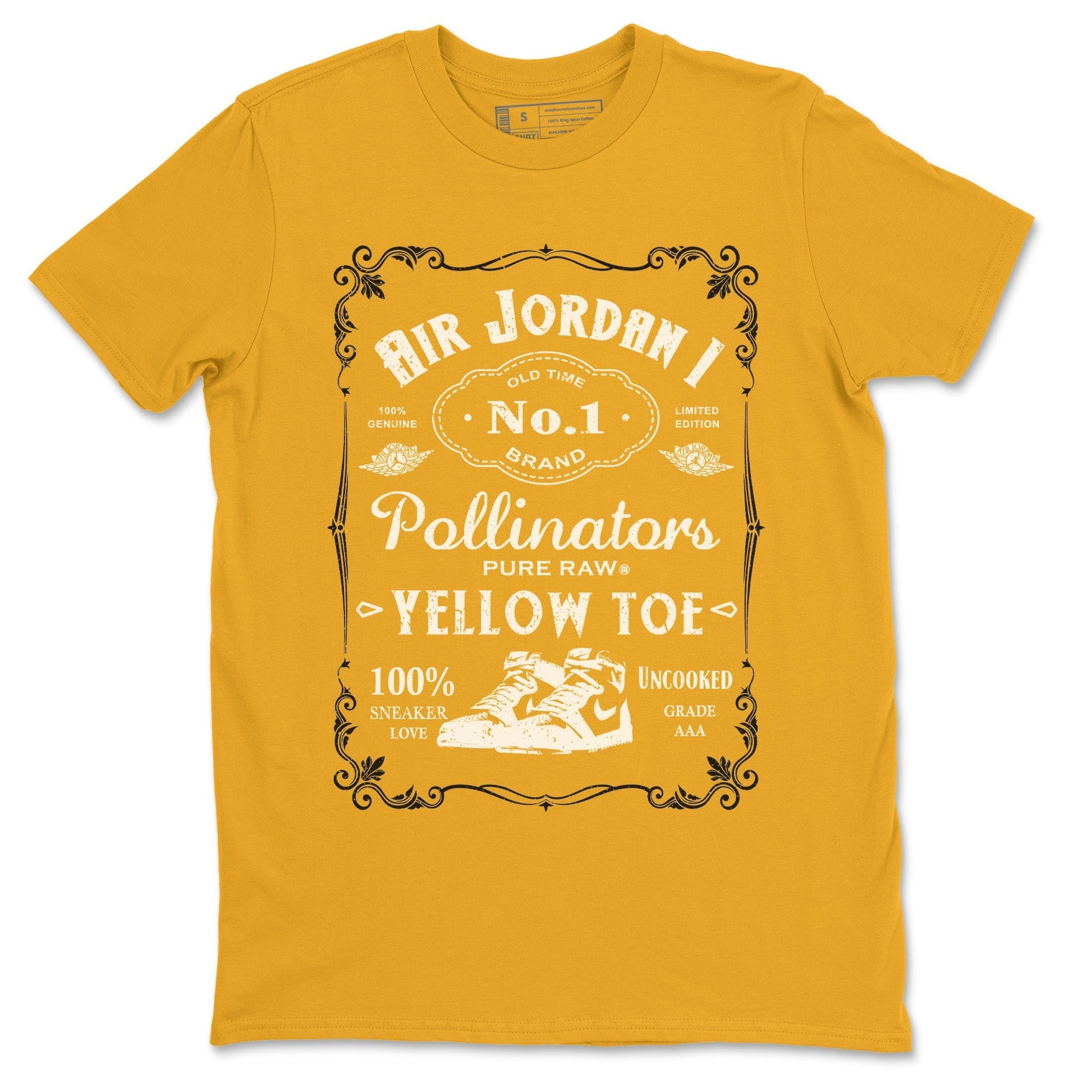 Jordan 1 Yellow Toe Sneaker Match Tees Sneaker Label Sneaker Tees Jordan 1 Yellow Toe Sneaker Release Tees Unisex Shirts