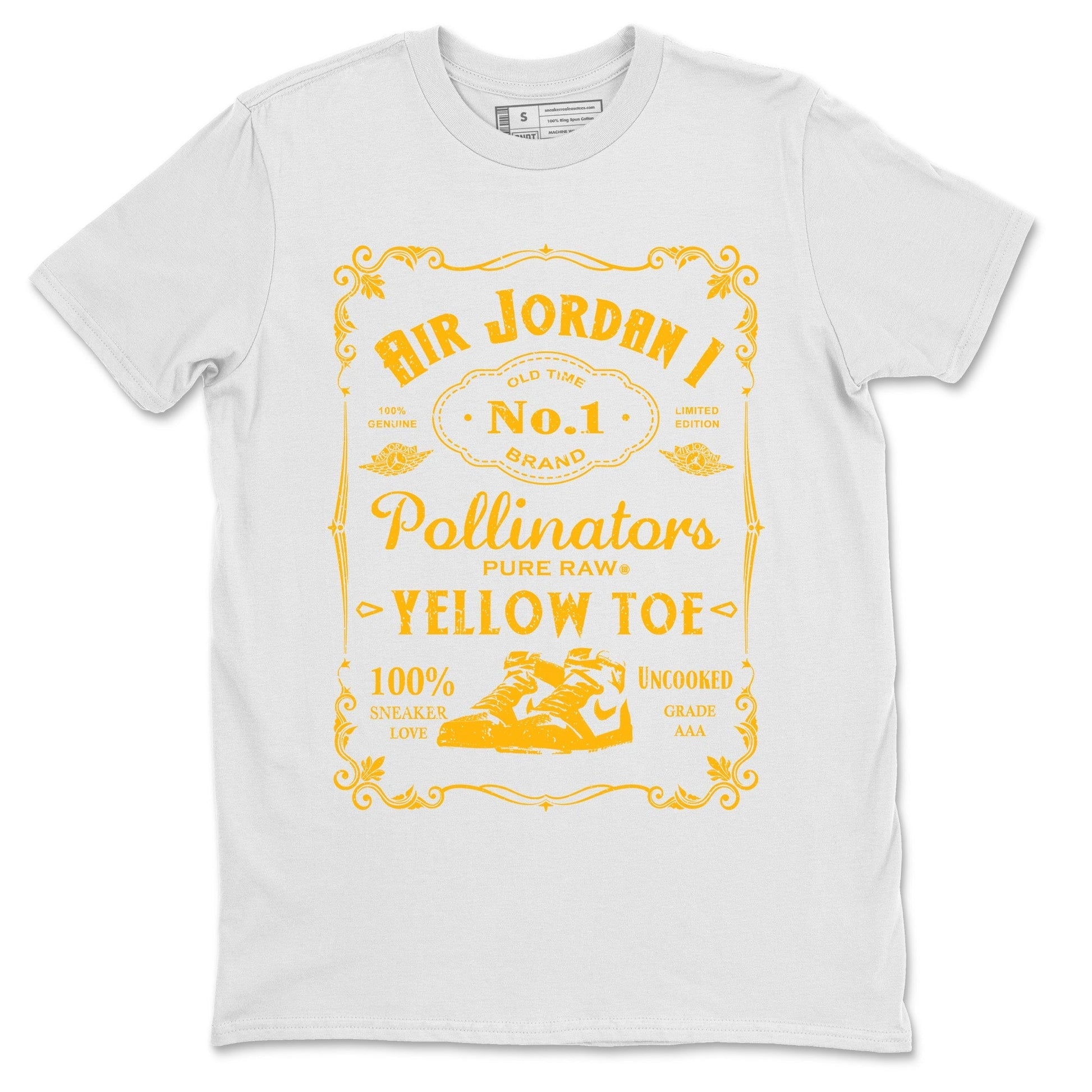 Jordan 1 Yellow Toe Sneaker Match Tees Sneaker Label Sneaker Tees Jordan 1 Yellow Toe Sneaker Release Tees Unisex Shirts