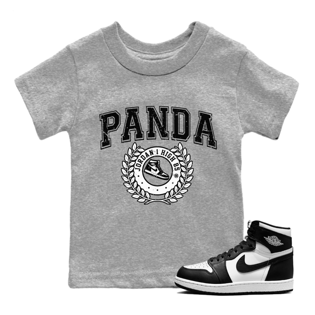 Jordan 1 Black White Sneaker Match Tees Sneaker Letter Sneaker Tees Jordan 1 Black White Sneaker Release Tees Kids Shirts