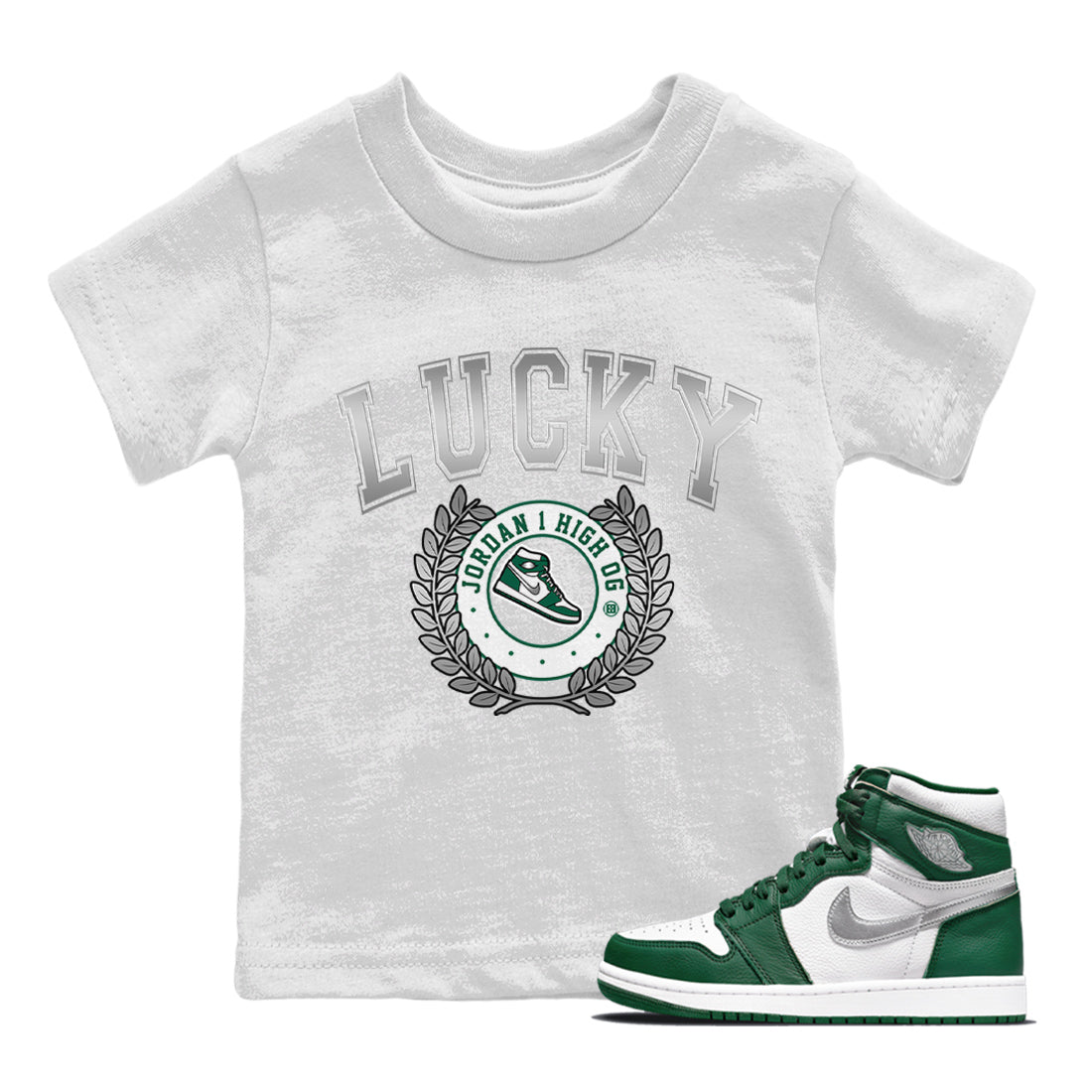 Jordan 1 Gorge Green Sneaker Match Tees Sneaker Letter Sneaker Tees Jordan 1 Gorge Green Sneaker Release Tees Kids Shirts