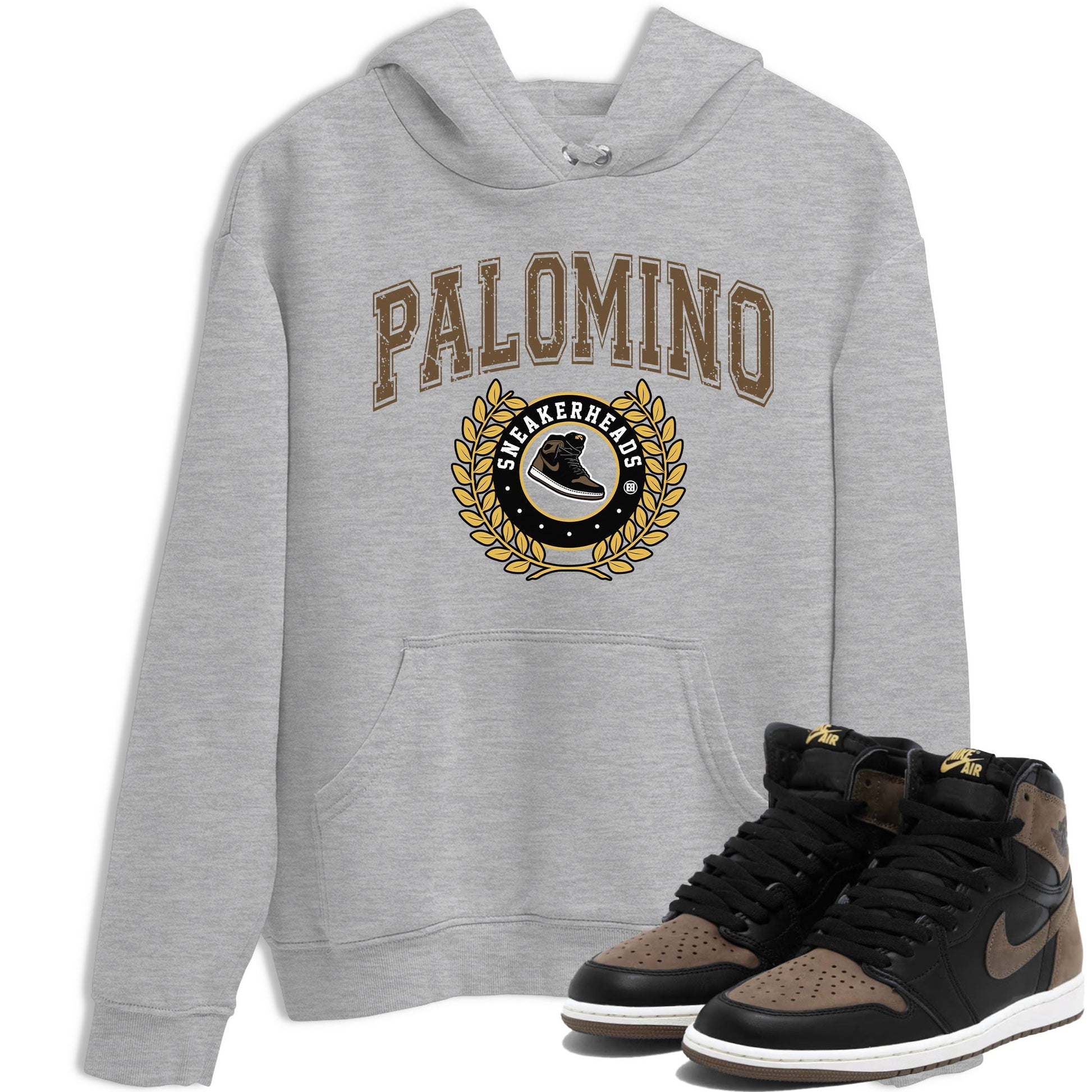 Air Jordan 1 Palomino shirt to match jordans Sneaker Letter sneaker tees Crew Neck Jordan 1 Retro High OG Palomino SNRT Sneaker Release Tees Unisex Casual Shirts Heather Grey 1 T-Shirt
