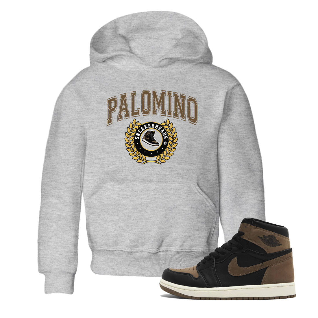 Air Jordan 1 Palomino shirt to match jordans Sneaker Letter sneaker tees Crew Neck Jordan 1 Retro High OG Palomino SNRT Sneaker Release Tees Baby Toddler Heather Grey 1 T-Shirt