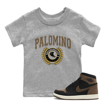 Air Jordan 1 Palomino shirt to match jordans Sneaker Letter sneaker tees Crew Neck Jordan 1 Retro High OG Palomino SNRT Sneaker Release Tees Baby Toddler Heather Grey 1 T-Shirt