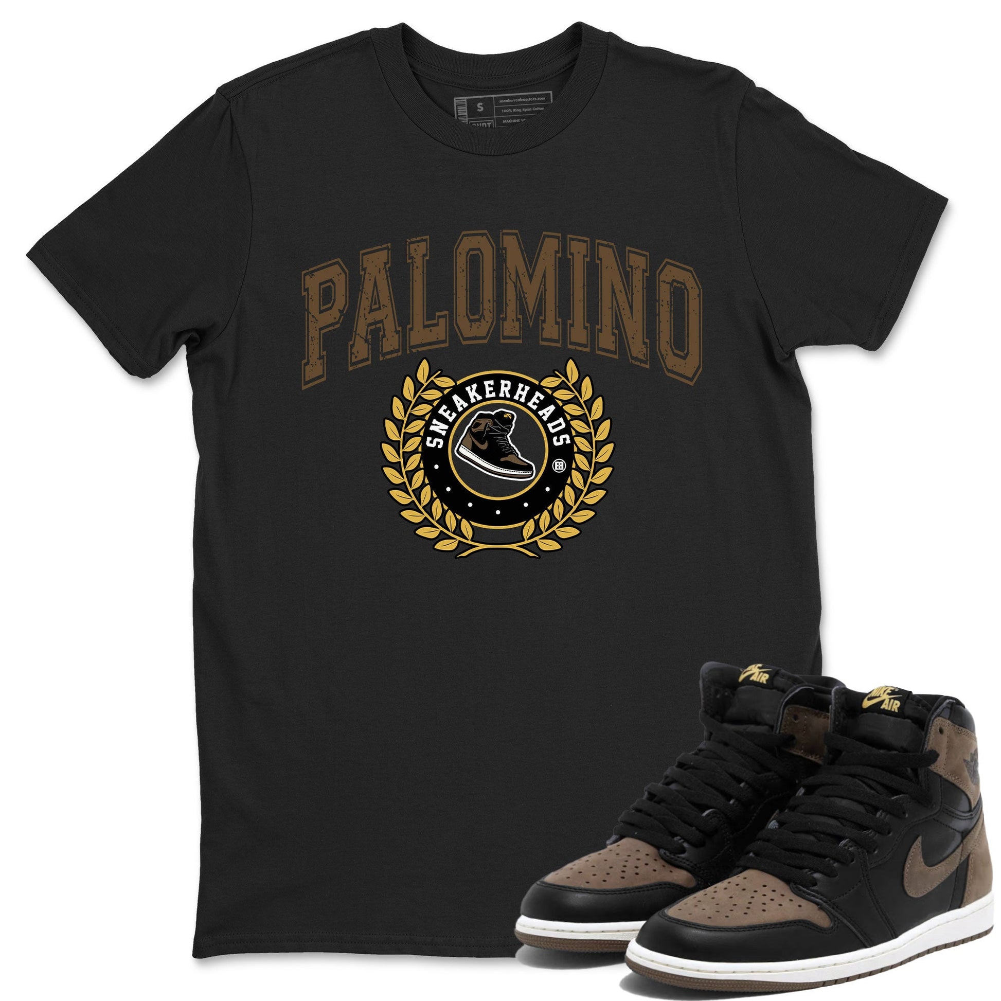 Air Jordan 1 Palomino shirt to match jordans Sneaker Letter sneaker tees Crew Neck Jordan 1 Retro High OG Palomino SNRT Sneaker Release Tees Unisex Casual Shirts Black 1 T-Shirt