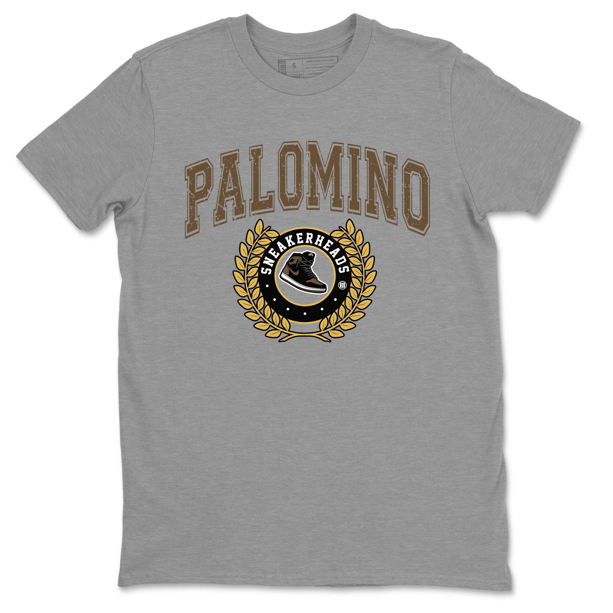 Air Jordan 1 Palomino shirt to match jordans Sneaker Letter sneaker tees Crew Neck Jordan 1 Retro High OG Palomino SNRT Sneaker Release Tees Unisex Casual Shirts Heather Grey 2 T-Shirt