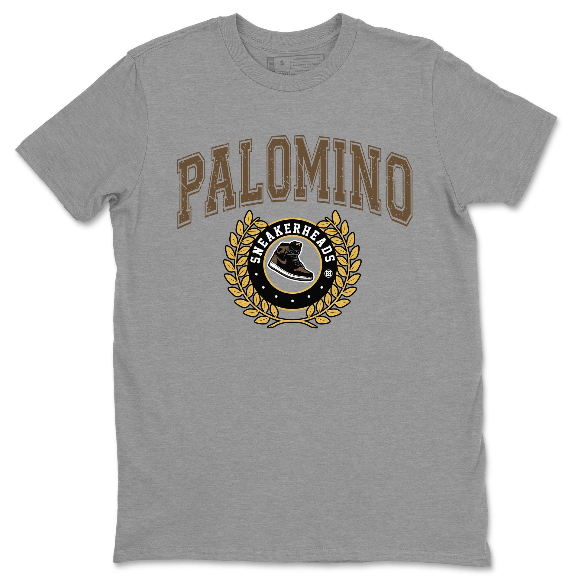 Air Jordan 1 Palomino shirt to match jordans Sneaker Letter sneaker tees Crew Neck Jordan 1 Retro High OG Palomino SNRT Sneaker Release Tees Unisex Casual Shirts Heather Grey 2 T-Shirt