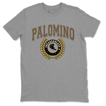 Air Jordan 1 Palomino shirt to match jordans Sneaker Letter sneaker tees Crew Neck Jordan 1 Retro High OG Palomino SNRT Sneaker Release Tees Unisex Casual Shirts Heather Grey 2 T-Shirt