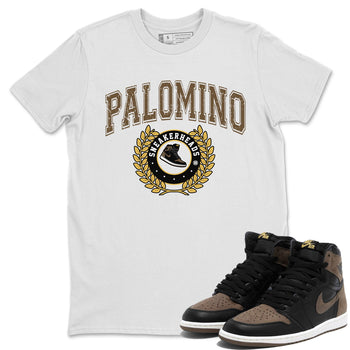 Air Jordan 1 Palomino shirt to match jordans Sneaker Letter sneaker tees Crew Neck Jordan 1 Retro High OG Palomino SNRT Sneaker Release Tees Unisex Casual Shirts White 1 T-Shirt
