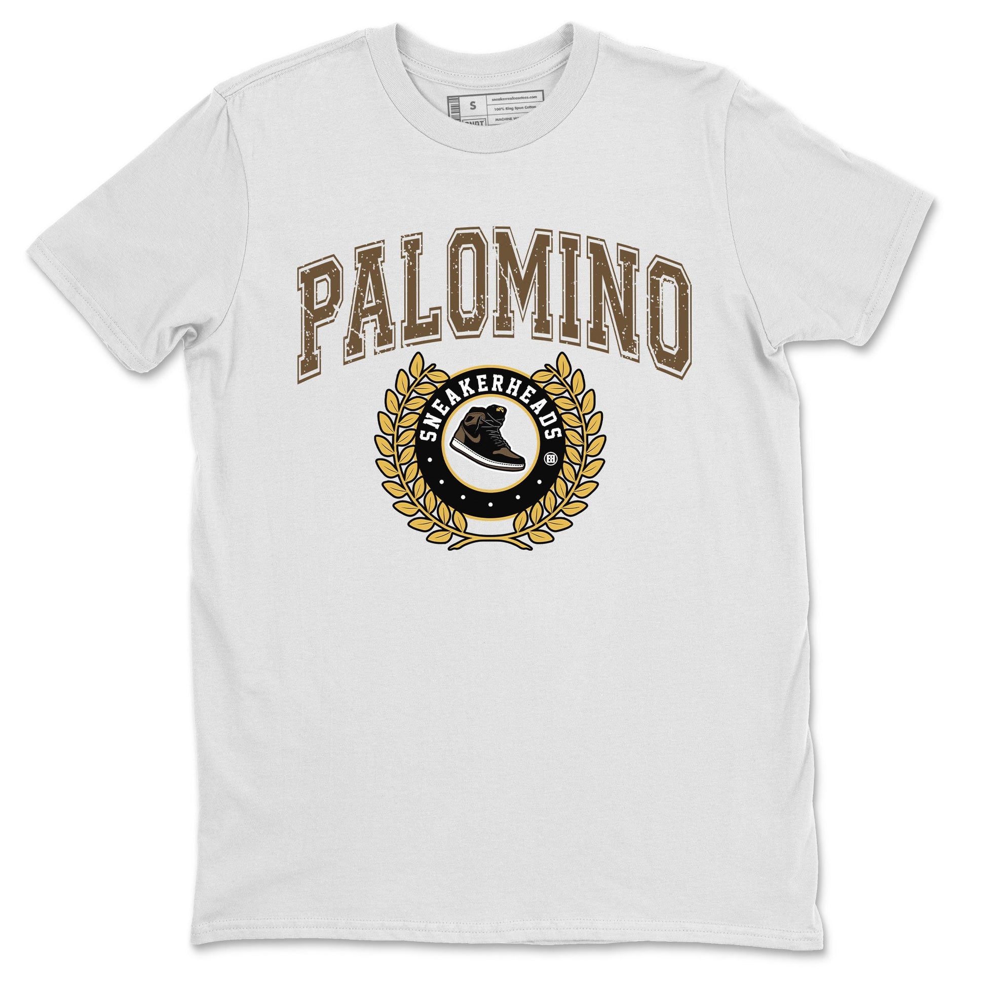 Air Jordan 1 Palomino shirt to match jordans Sneaker Letter sneaker tees Crew Neck Jordan 1 Retro High OG Palomino SNRT Sneaker Release Tees Unisex Casual Shirts White 2 T-Shirt