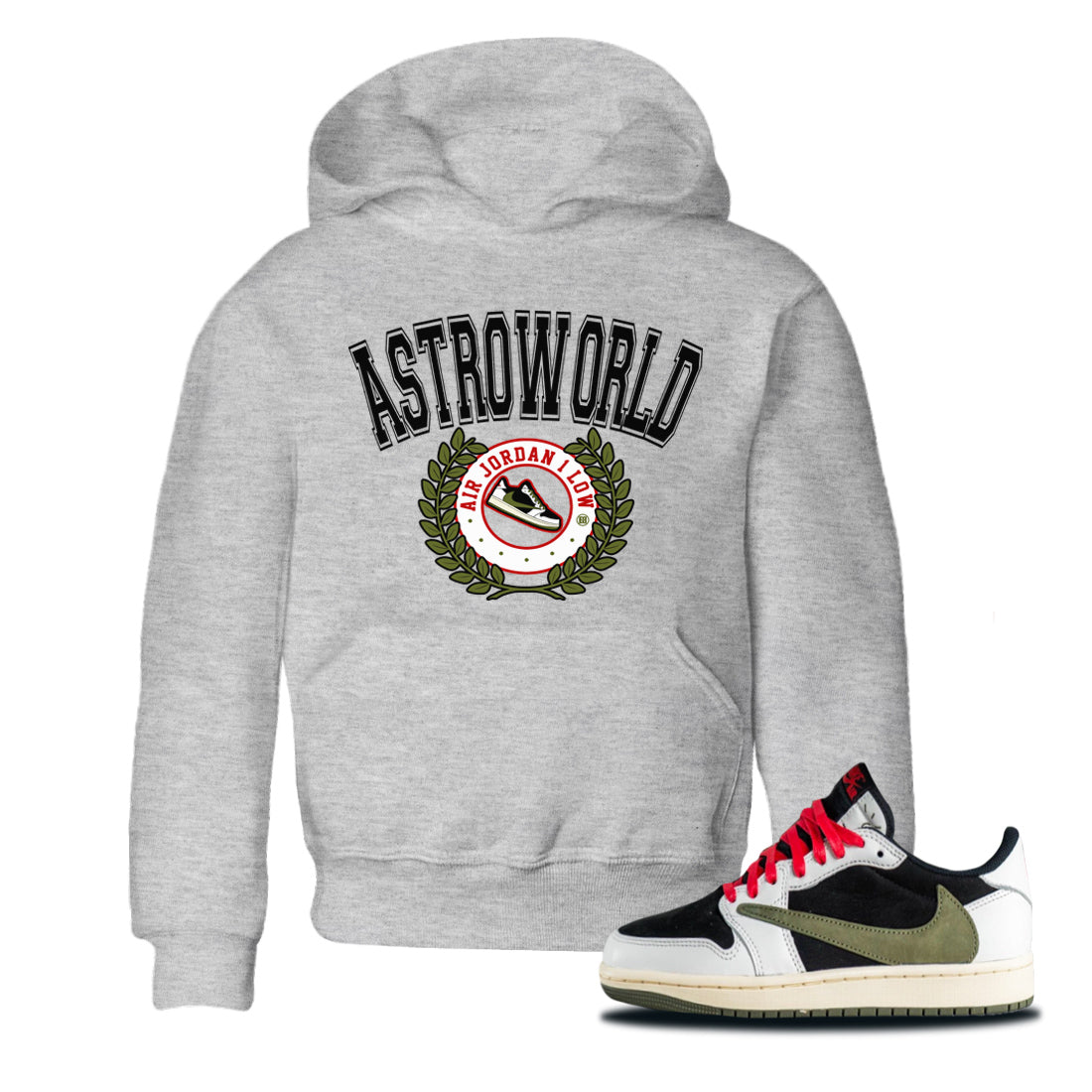 Jordan 1 Travis Scott Olive Sneaker Match Tees Sneaker Letter Sneaker Tees Jordan 1 Travis Scott Olive Sneaker Release Tees Kids Shirts