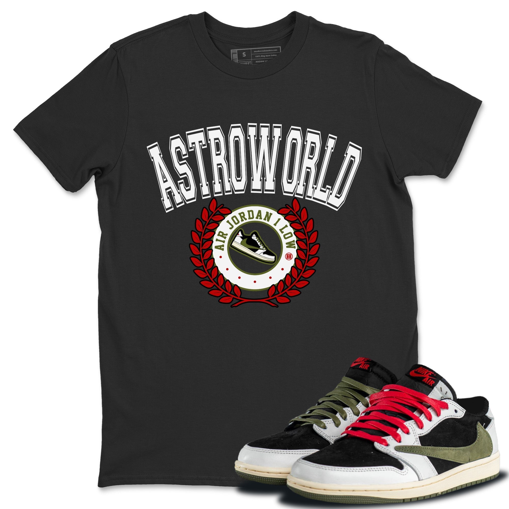 Jordan 1 Travis Scott Olive Sneaker Match Tees Sneaker Letter Sneaker Tees Jordan 1 Travis Scott Olive Sneaker Release Tees Unisex Shirts