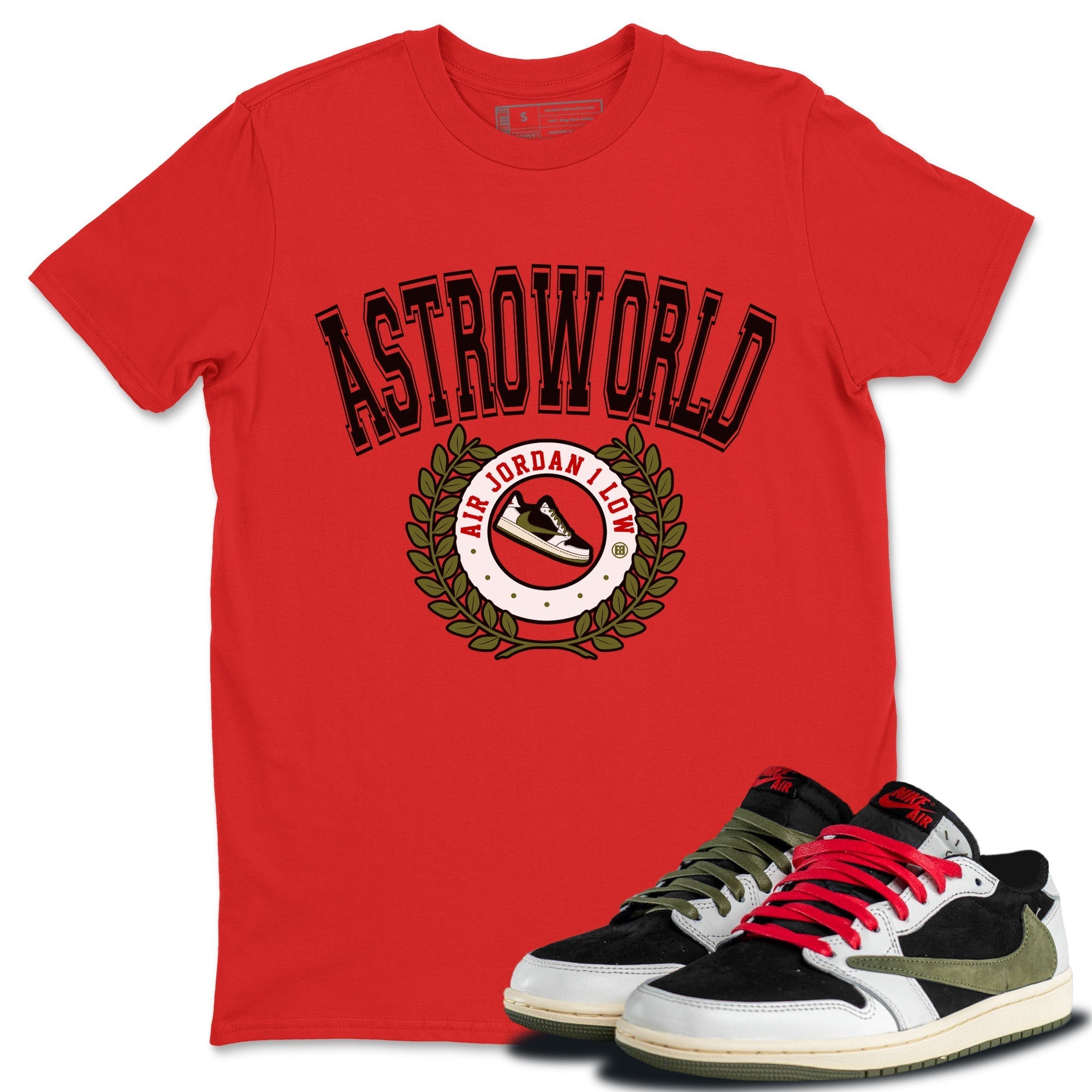 Jordan 1 Travis Scott Olive Sneaker Match Tees Sneaker Letter Sneaker Tees Jordan 1 Travis Scott Olive Sneaker Release Tees Unisex Shirts
