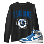 Jordan 1 True Blue Sneaker Match Tees Sneaker Letter Sneaker Tees Jordan 1 True Blue Sneaker Release Tees Unisex Shirts