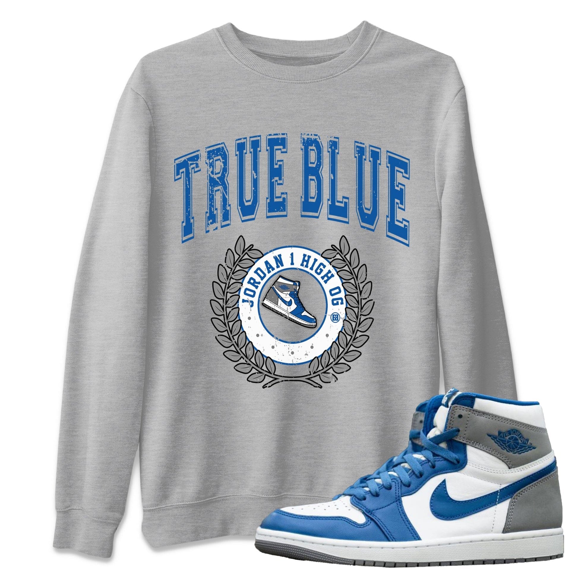 Jordan 1 True Blue Sneaker Match Tees Sneaker Letter Sneaker Tees Jordan 1 True Blue Sneaker Release Tees Unisex Shirts