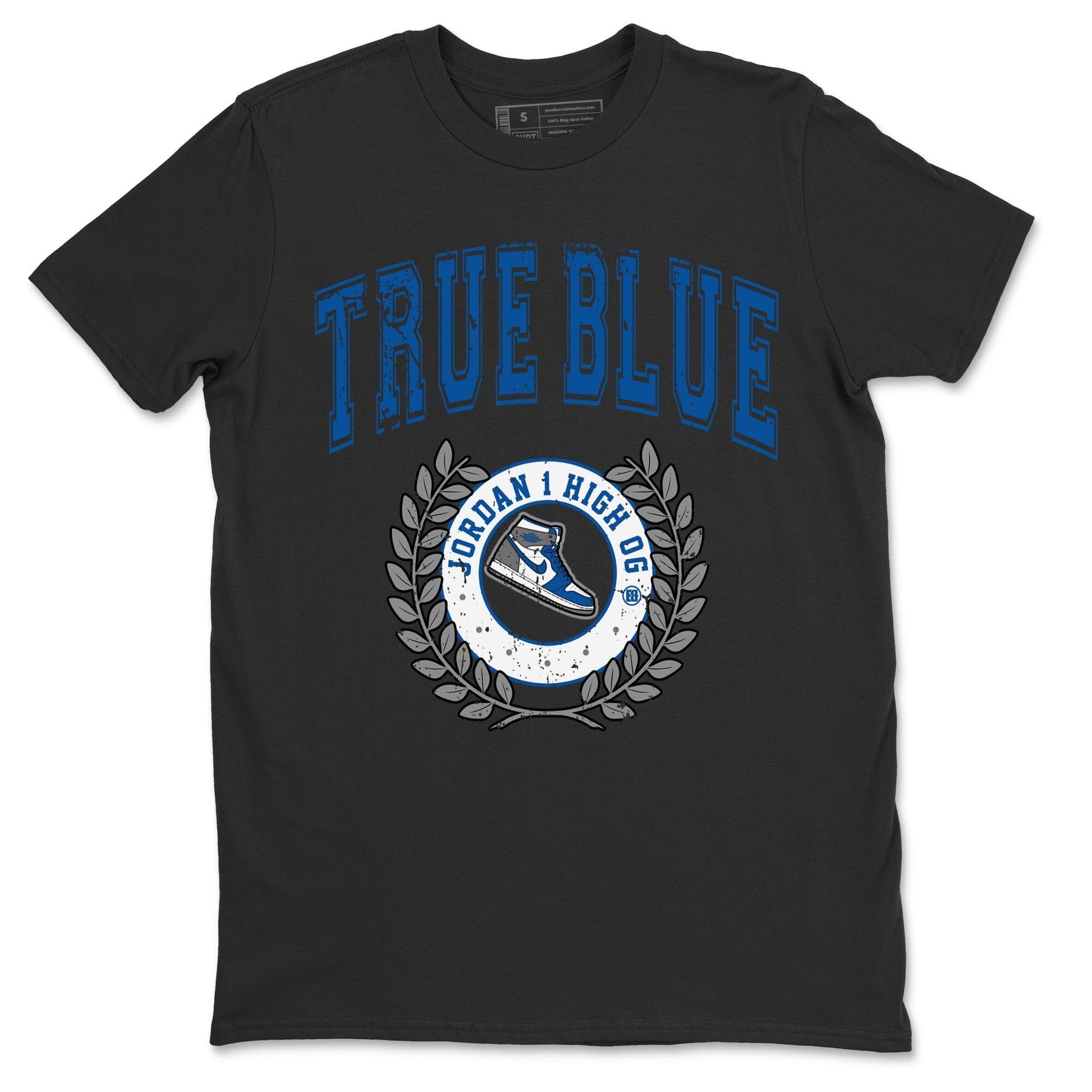 Jordan 1 True Blue Sneaker Match Tees Sneaker Letter Sneaker Tees Jordan 1 True Blue Sneaker Release Tees Unisex Shirts