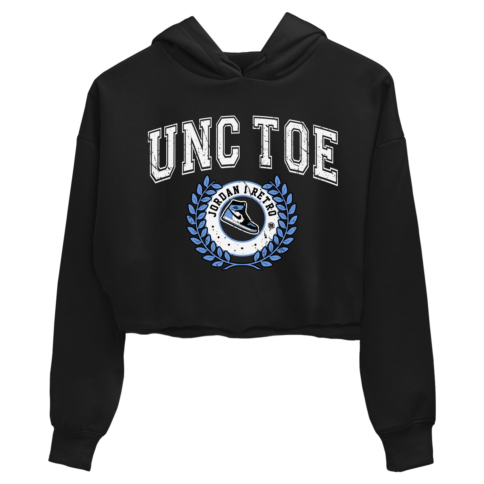 Air Jordan 1 Retro High OG UNC Toe shirt to match jordans Sneaker Letter sneaker tees UNC Toe 1s SNRT Sneaker Release Tees Black 2 Crop T-Shirt