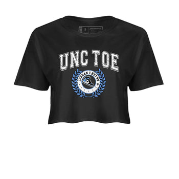 Air Jordan 1 Retro High OG UNC Toe shirt to match jordans Sneaker Letter sneaker tees UNC Toe 1s SNRT Sneaker Release Tees Black 2 Crop T-Shirt