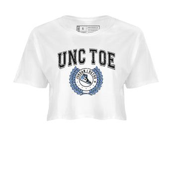 Air Jordan 1 Retro High OG UNC Toe shirt to match jordans Sneaker Letter sneaker tees UNC Toe 1s SNRT Sneaker Release Tees White 2 Crop T-Shirt