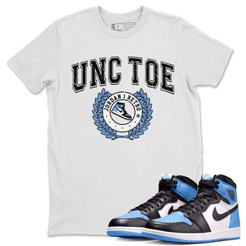 Air Jordan 1 Retro High OG UNC Toe shirt to match jordans Sneaker Letter sneaker tees UNC Toe 1s SNRT Sneaker Release Tees Unisex White 1 T-Shirt