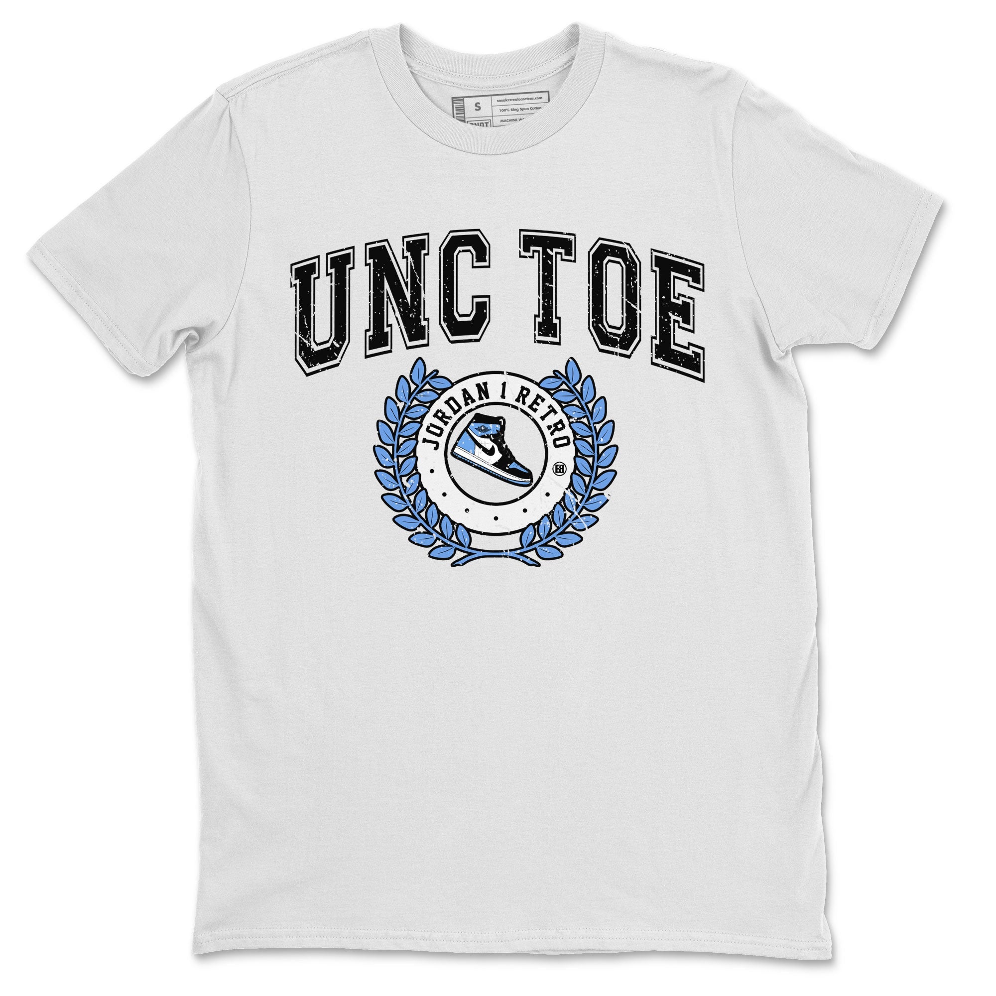 Air Jordan 1 Retro High OG UNC Toe shirt to match jordans Sneaker Letter sneaker tees UNC Toe 1s SNRT Sneaker Release Tees Unisex White 2 T-Shirt